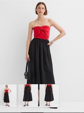 NWT LOFT Black Midi bubble skirt